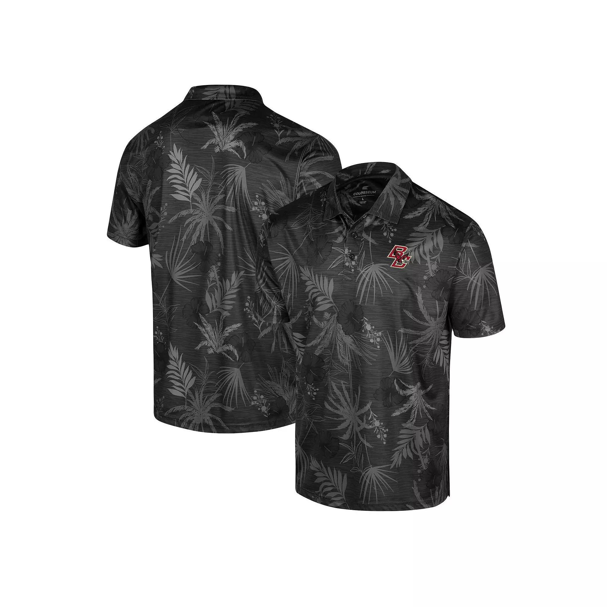 Men's Colosseum Black Boston College Eagles Palms Polo, Size: XXL Product Image