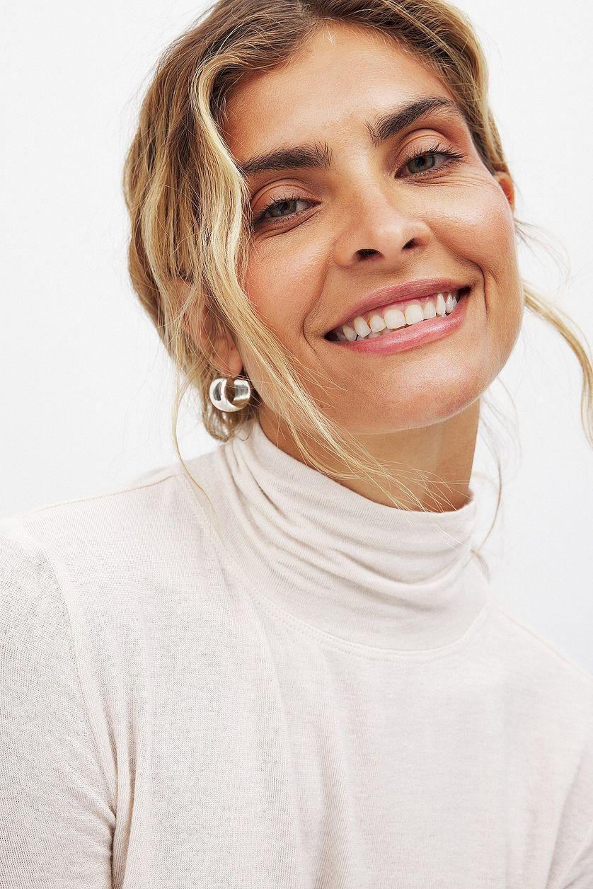 High Neck Long Sleeve Top Product Image