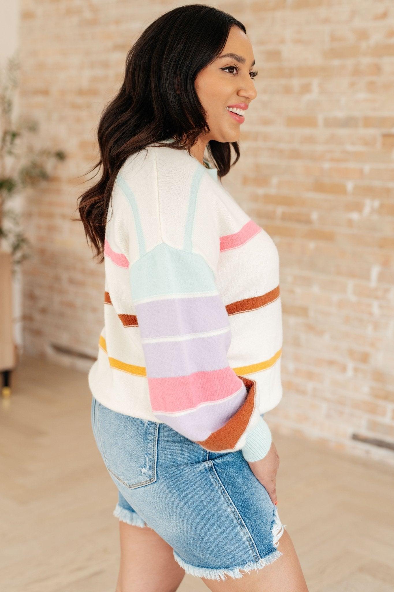 Candy Buttons Pom Detail Sweater (Online Exclusive) Product Image