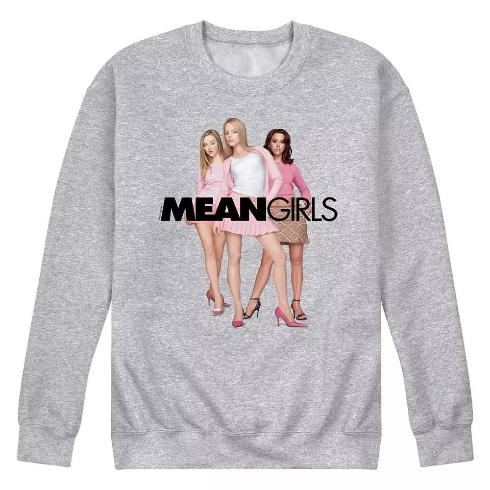 Mens Mean Girls Trio Fleece Sweatshirt Grey Gray Product Image