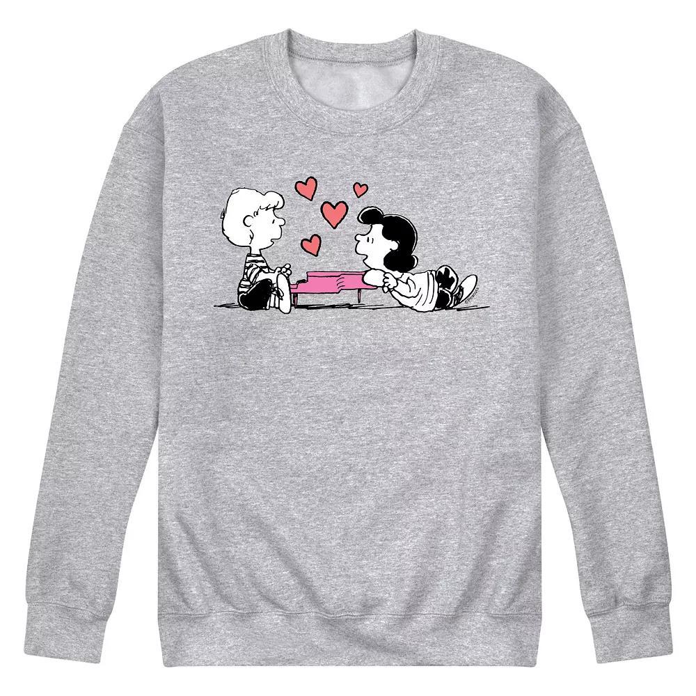 Men's Peanuts Lucy Hearts Sweatshirt, Size: XL, Gray Product Image