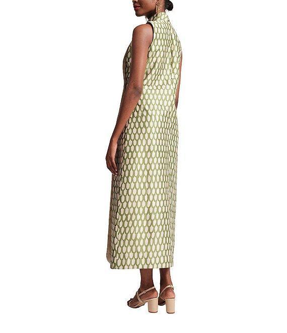 FRANCES VALENTINE Carlyle Loop Print Mock Neck Sleeveless Maxi Dress Product Image