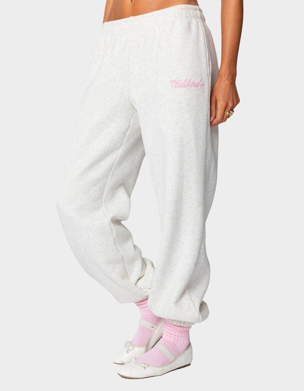 EDIKTED Sasha Bow Detail Sweatpants Product Image