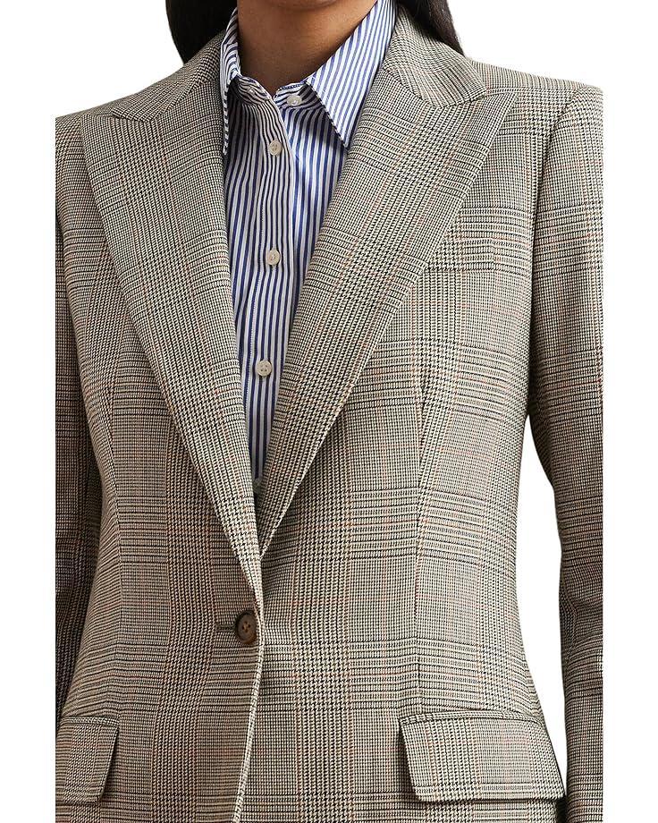 Women's Lauren Ralph Lauren Glen Plaid Cotton Blend Twill Blazer Product Image