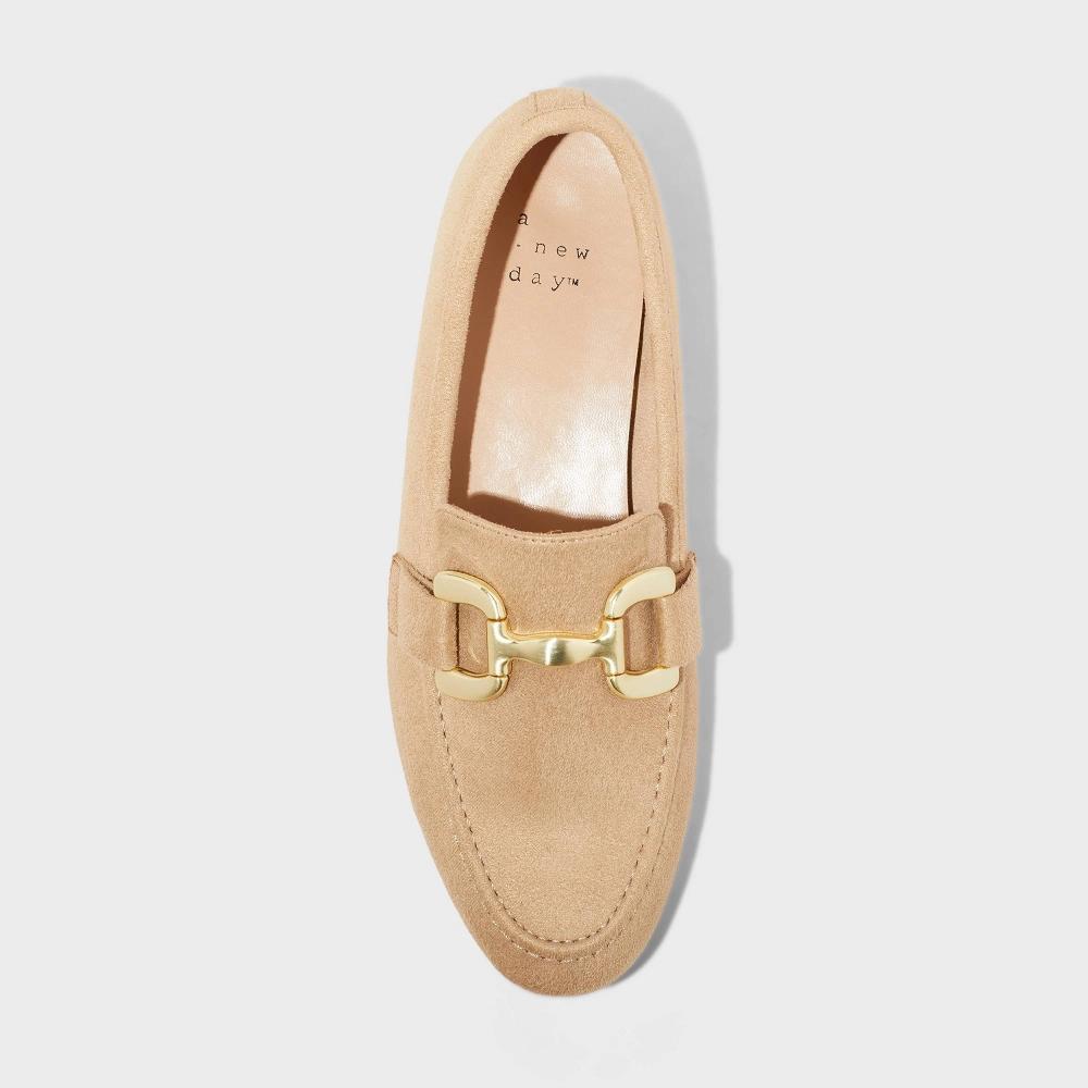 Womens Carolyn Loafers with Memory Foam Insole - A New Day Beige 10 Product Image