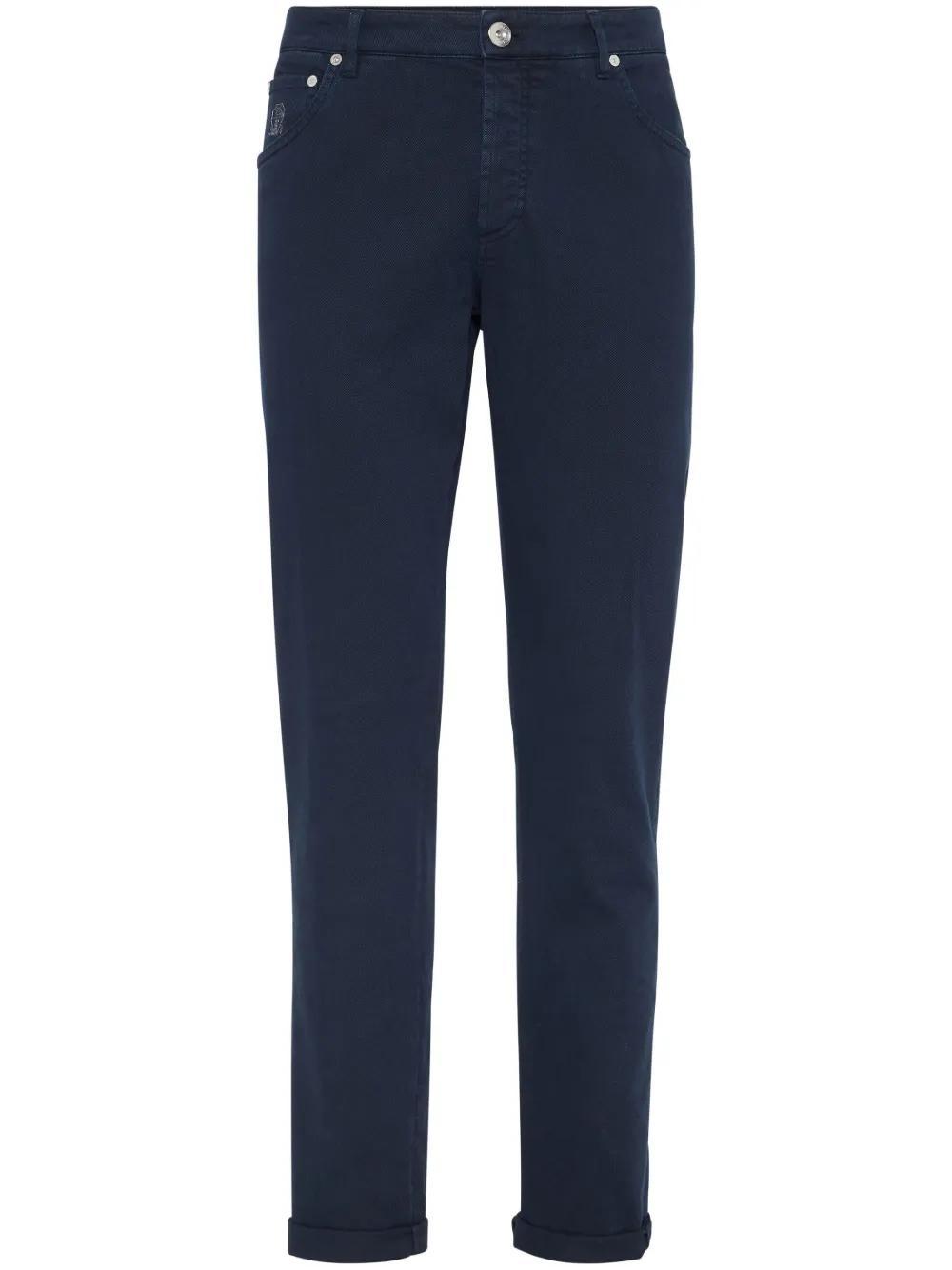 BRUNELLO CUCINELLI Logo-embroidered Jeans In Night Product Image