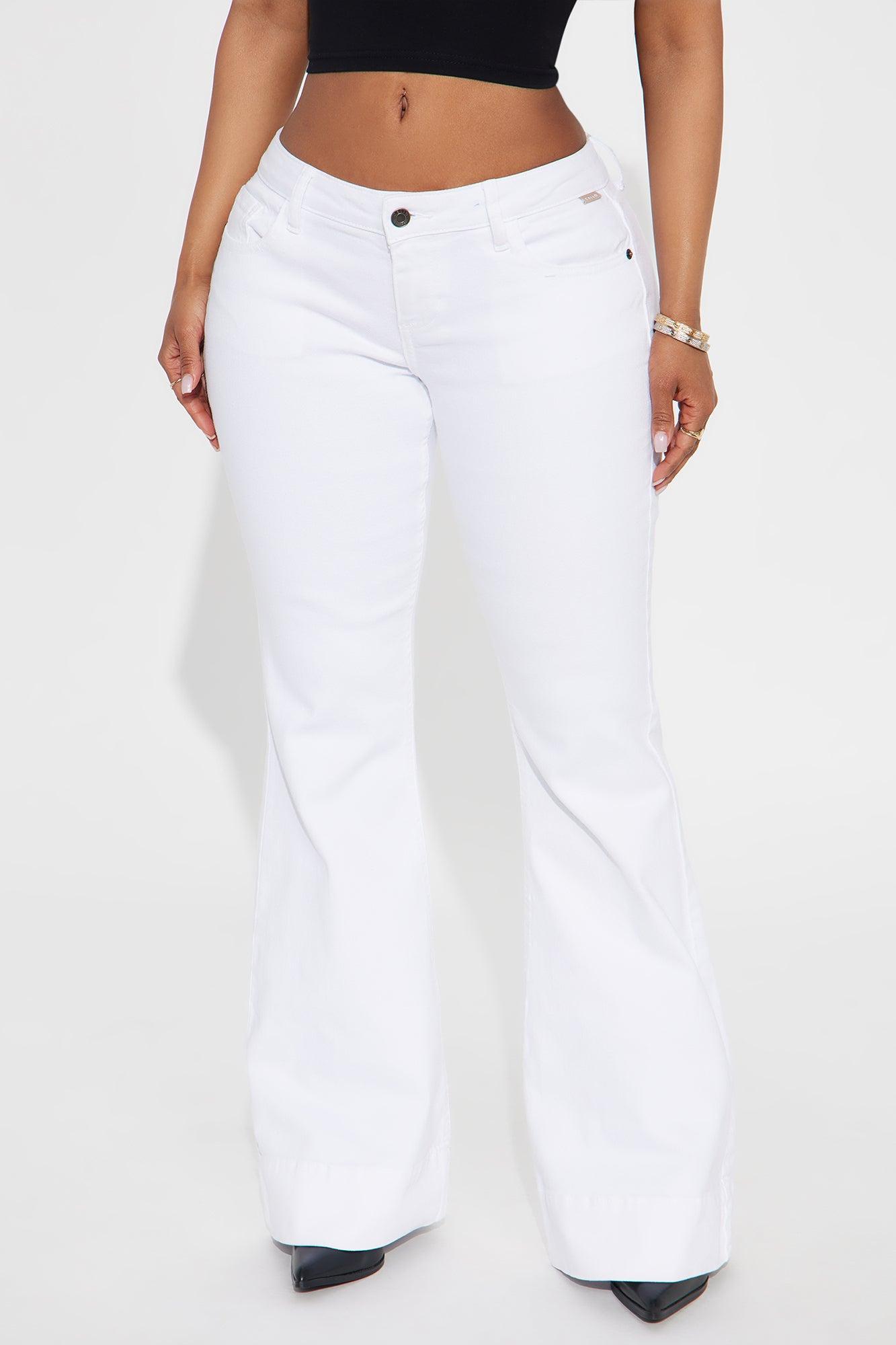 Summerland Low Rise Flare Jeans - White Female Product Image