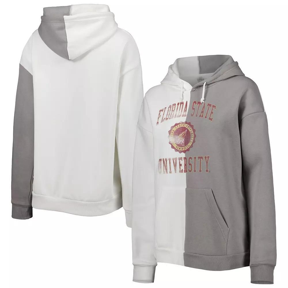 Women's Gameday Couture Gray/White Florida State Seminoles Split Pullover Hoodie, Size: Small Product Image