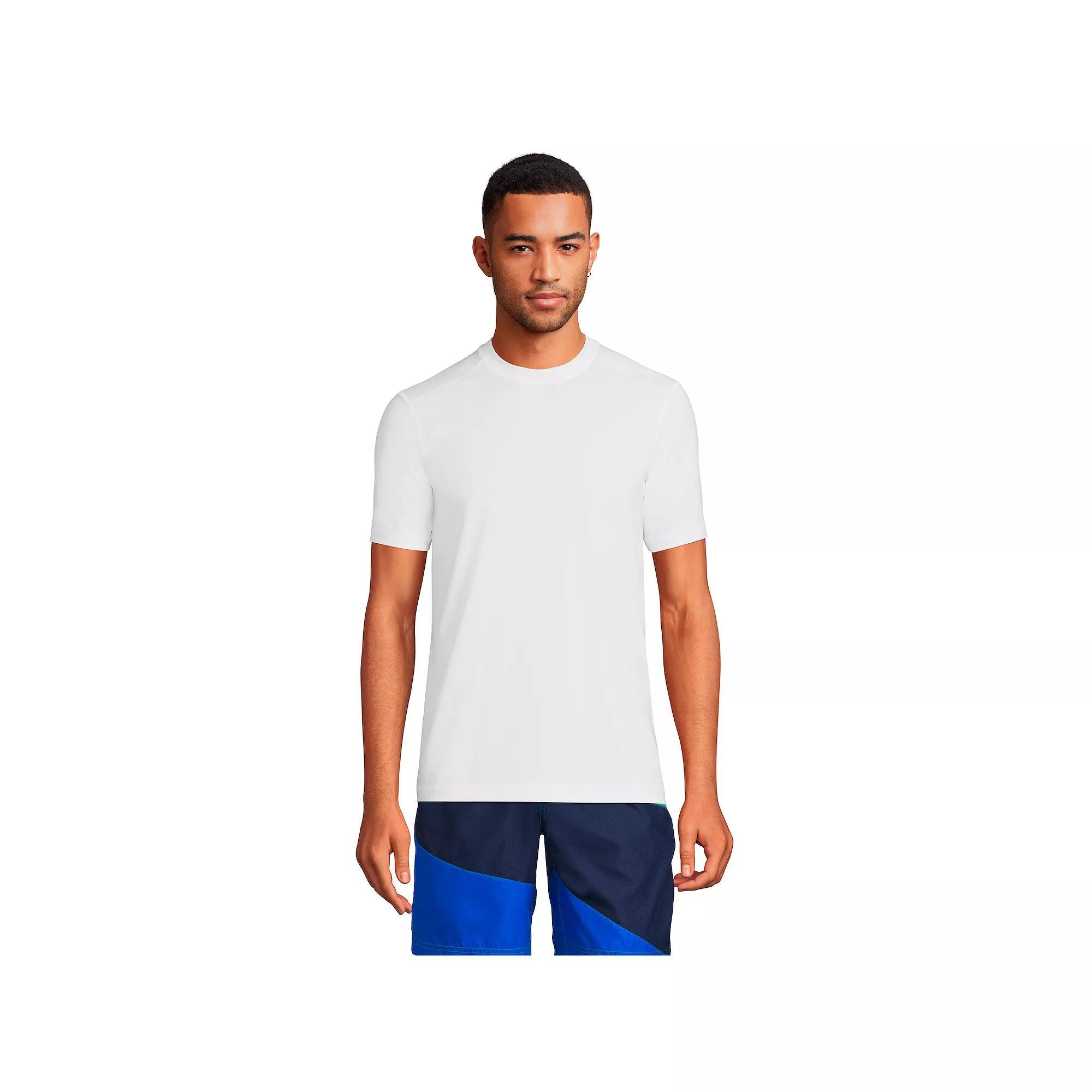 Big & Tall Lands' End SPF Short Sleeve Tee, Men's, Size: XXL Tall, White Product Image