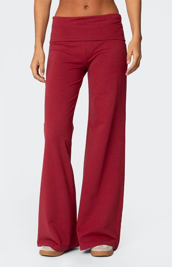 Edikted Women's Wide Leg Fold Over Pants Product Image