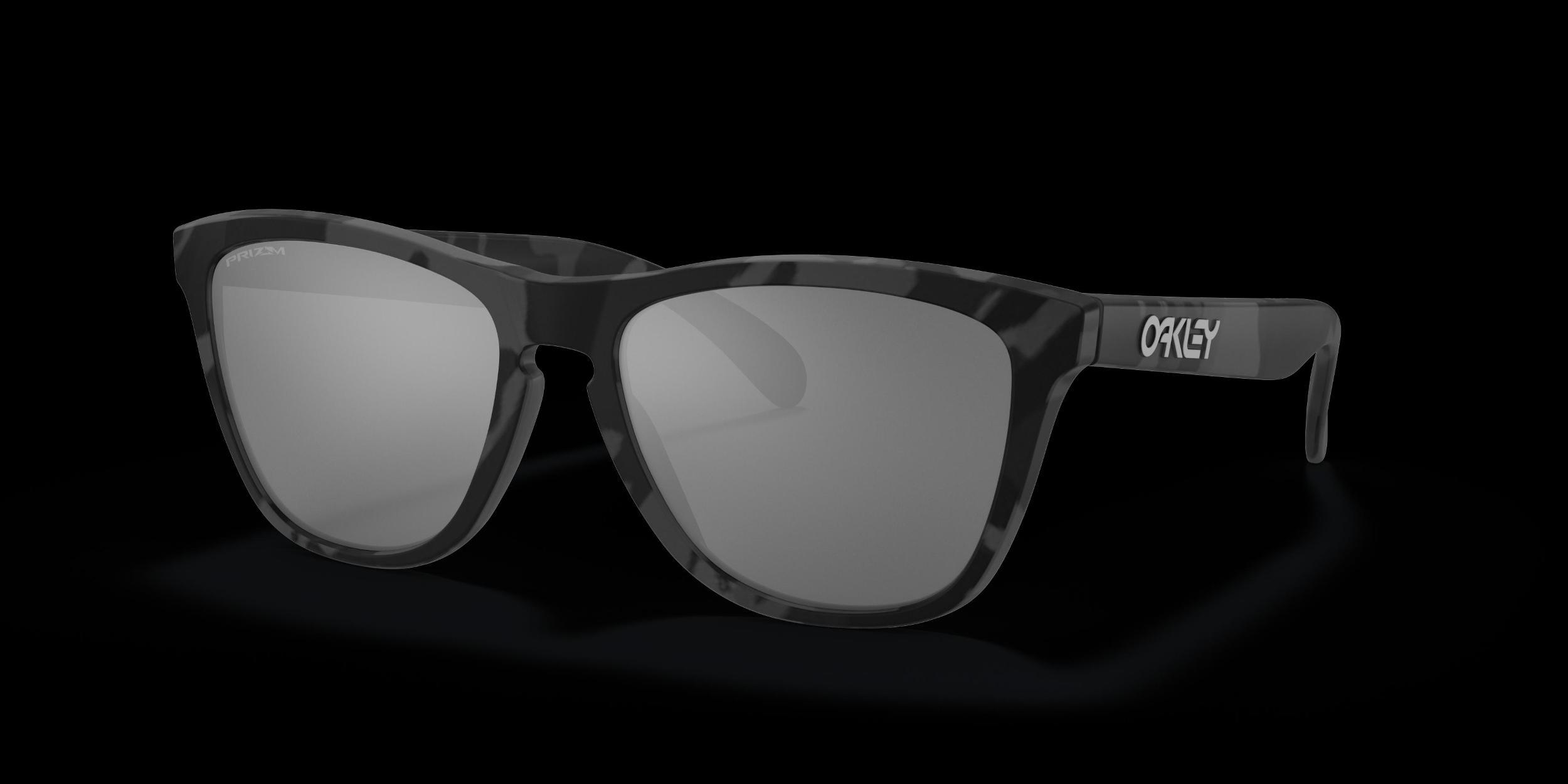 Oakley Unisex OO9013 Frogskins 55mm Square Sunglasses - Polished Clear/Prizm Violet Product Image