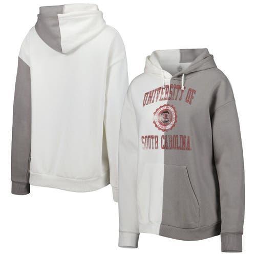 Womens Gameday Couture Gray South Carolina Gamecocks Split Pullover Hoodie - Gray Product Image