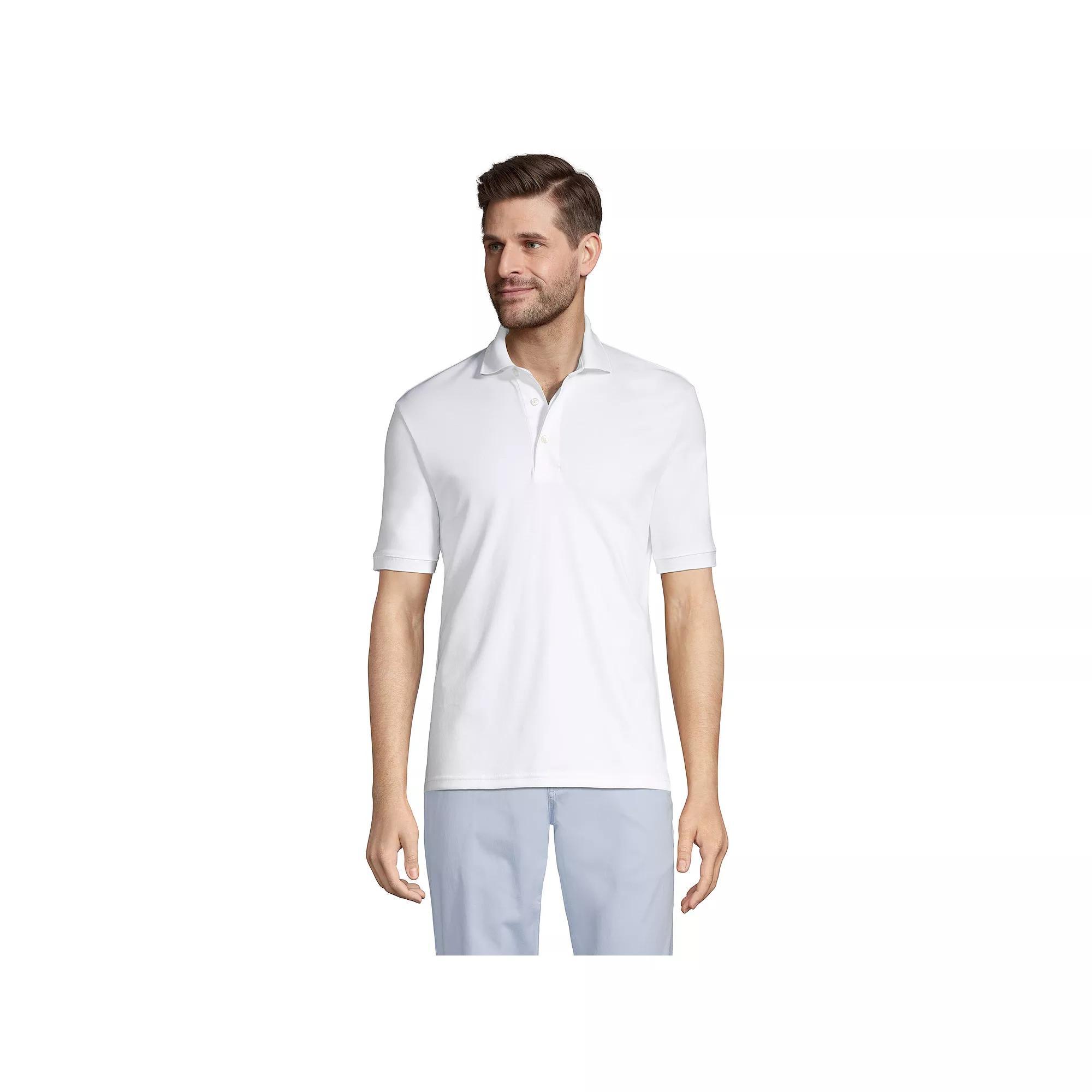 Big & Tall Lands' End Classic-Fit Supima Polo, Men's, Size: 4XB, Black Product Image