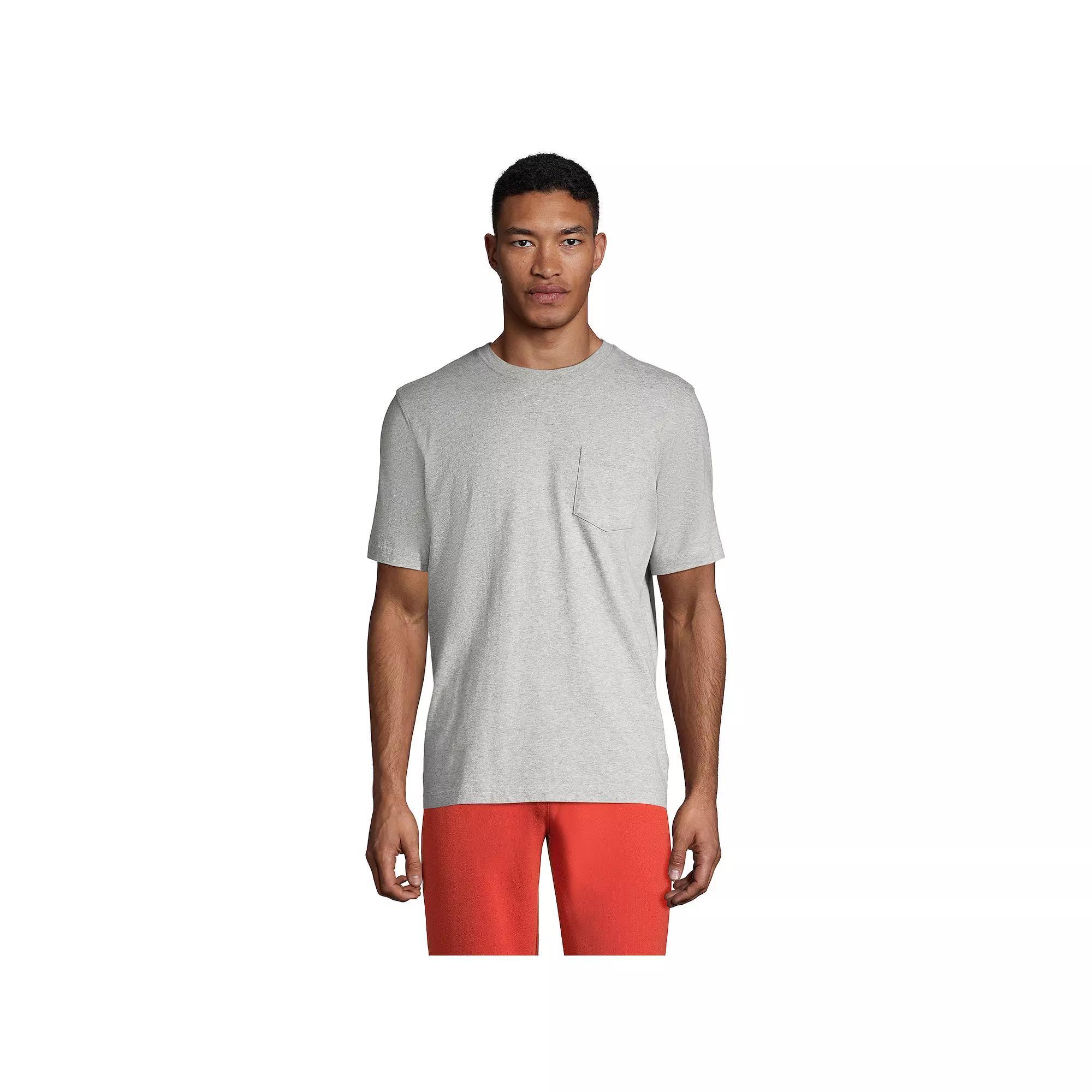 Big & Tall Lands End Super-T Classic-Fit Pocket Tee, Mens Product Image