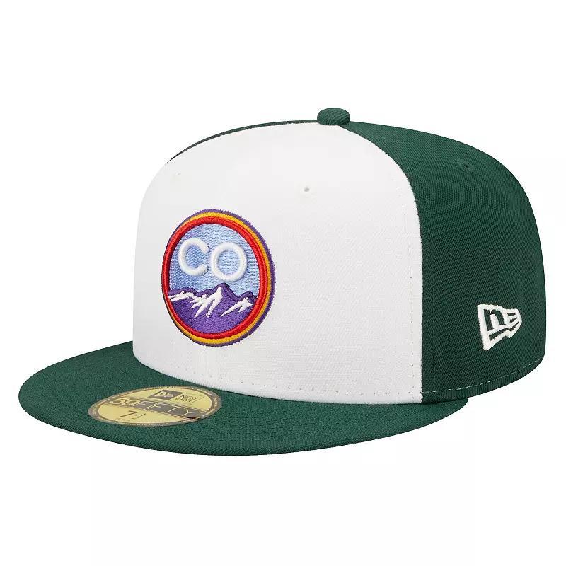 Men's New Era White Colorado Rockies 2022 City Connect 59FIFTY Fitted Hat, Size: 7 1/4 Product Image