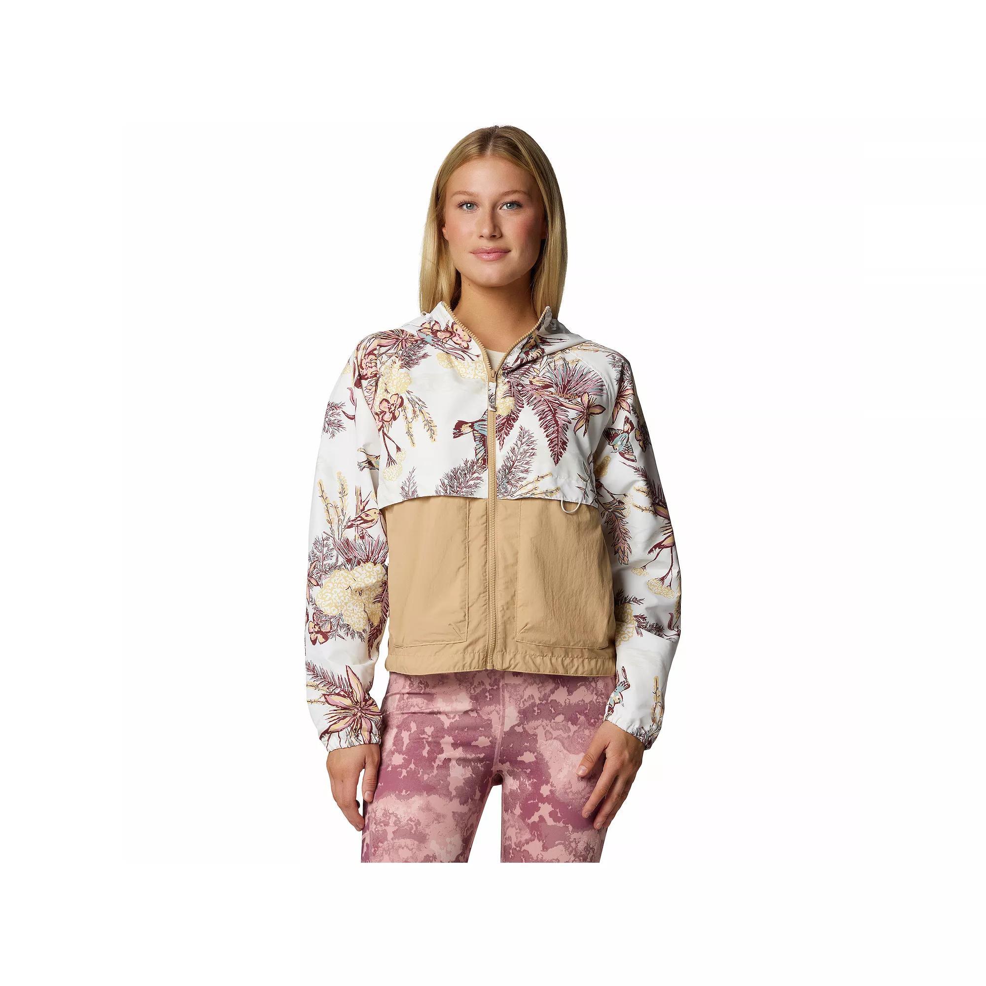 Women's Columbia Spire Valley Omni-SHIELD™ Printed Windbreaker Jacket, Size: Medium, Salt Outbacked Product Image
