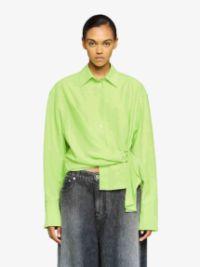 DRAPED TWISTED SHIRT in green | JW Anderson US  Product Image