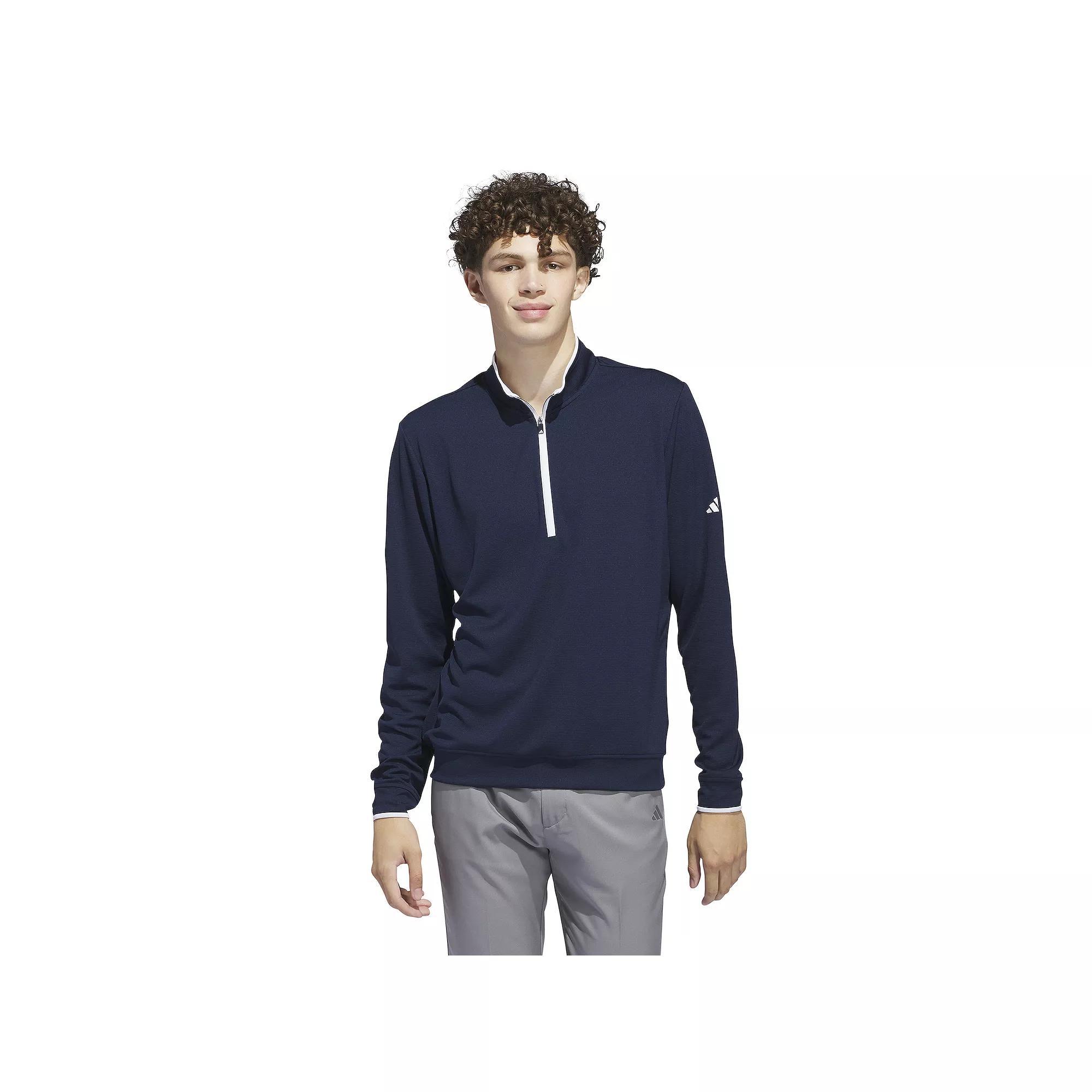 Men's adidas Lightweight Half-Zip Golf Top, Size: XXL, Collegiate Blue Product Image