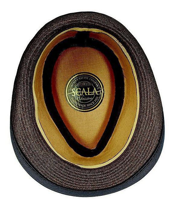 Dorfman Milano Scala Saint Louis Matte Raffia Straw Fedora 2#double; Brim Hat Product Image