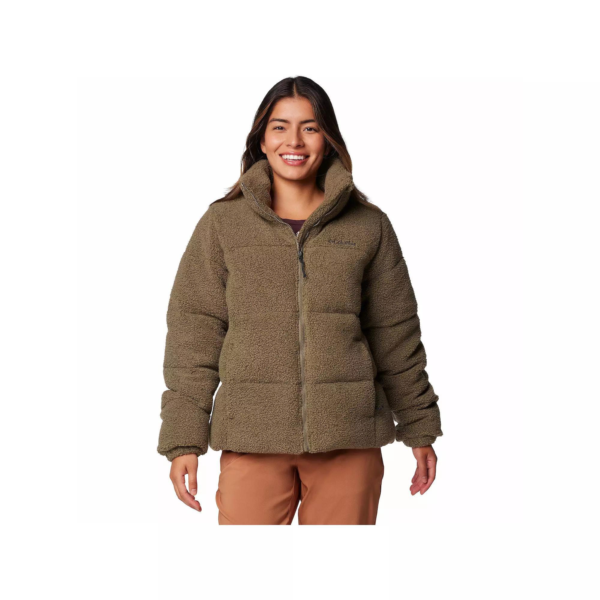 Women's Columbia Puffect Sherpa Puffer Jacket, Size: XXL, Stone Green Product Image