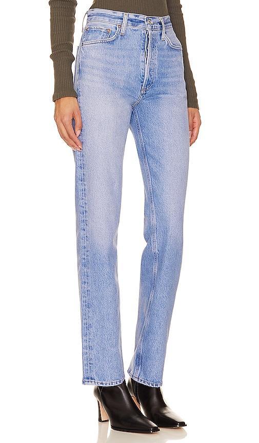 AGOLDE 90's Pinch Waist Straight in Blue. - size 26 (also in 23, 24, 25, 27, 28, 29, 30, 31, 32, 33, 34) Product Image