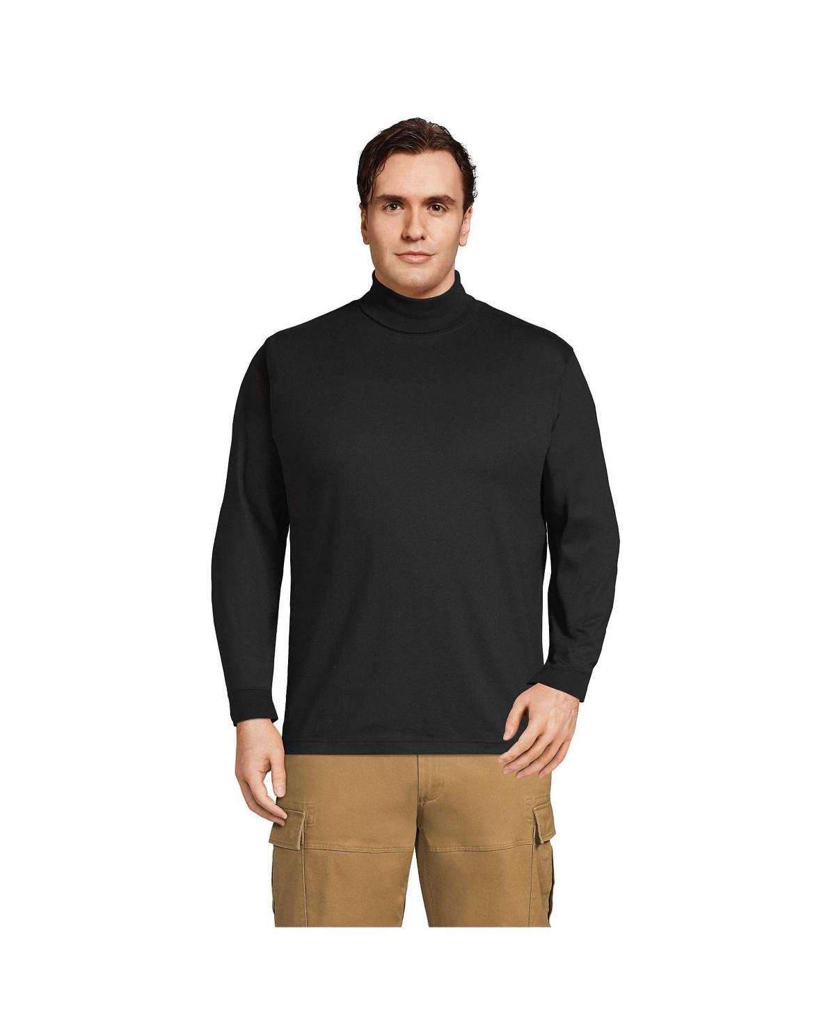 Big & Tall Lands' End Super-T Classic-Fit Turtleneck, Men's, Size: 3XB, Black Product Image