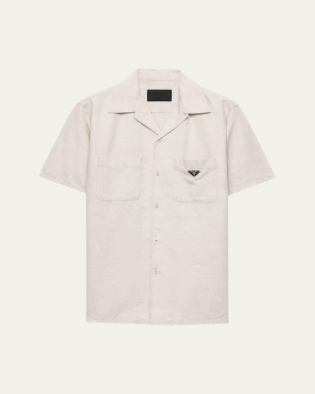 Mens Chambray Denim Camp Shirt Product Image