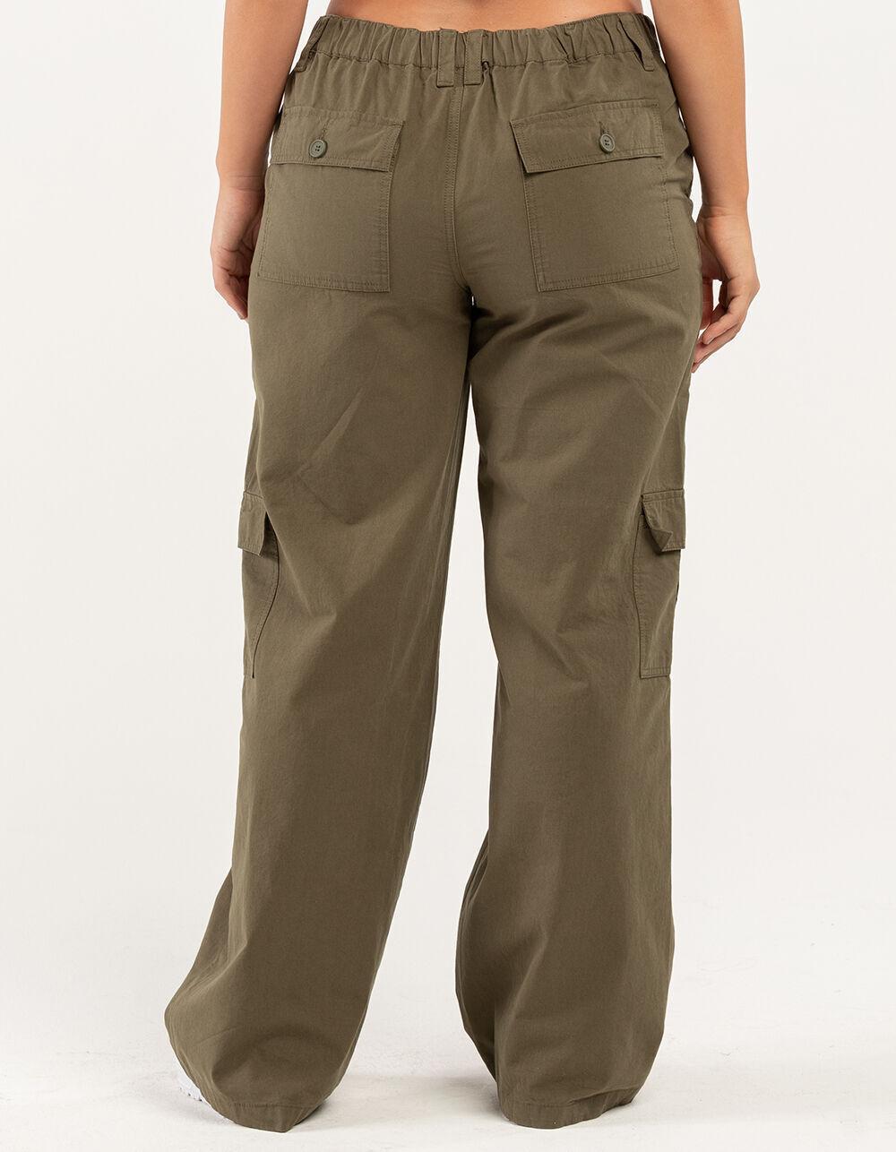 RSQ Womens Low Rise Cargo Pants - DK GREEN Product Image