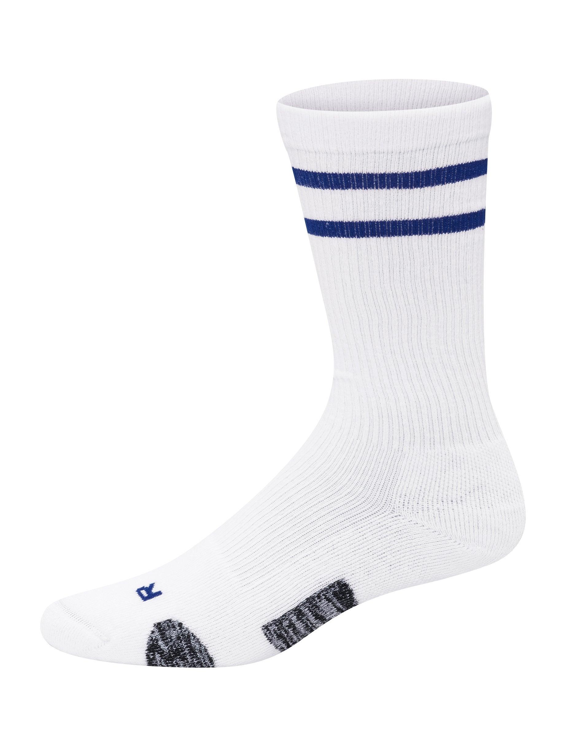 Hanes Premium Men's Compression Crew Socks 3pk Blue 6-12: Arch Support, Moisture Wicking, Breathable Product Image