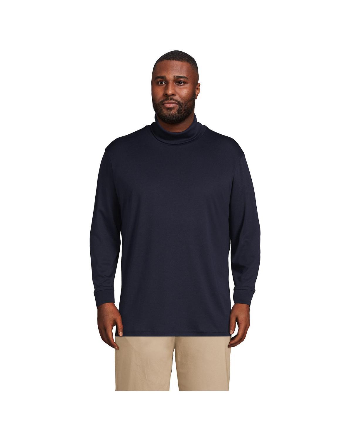 Big & Tall Lands End Super Soft Supima Turtleneck, Mens Product Image