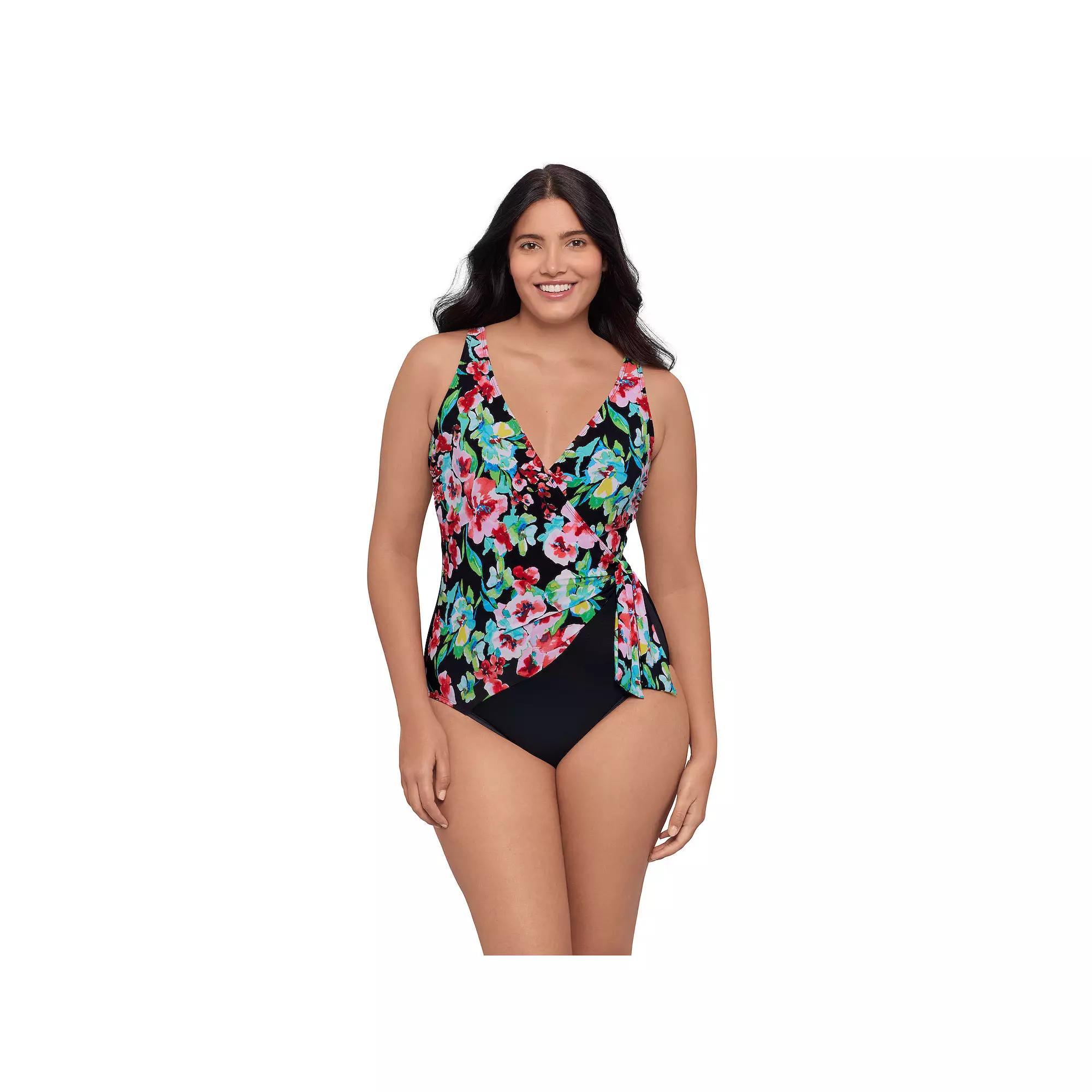 Women's Trimshaper Blooming Beauty Vera One-Piece Swimsuit, Size: 12 Product Image