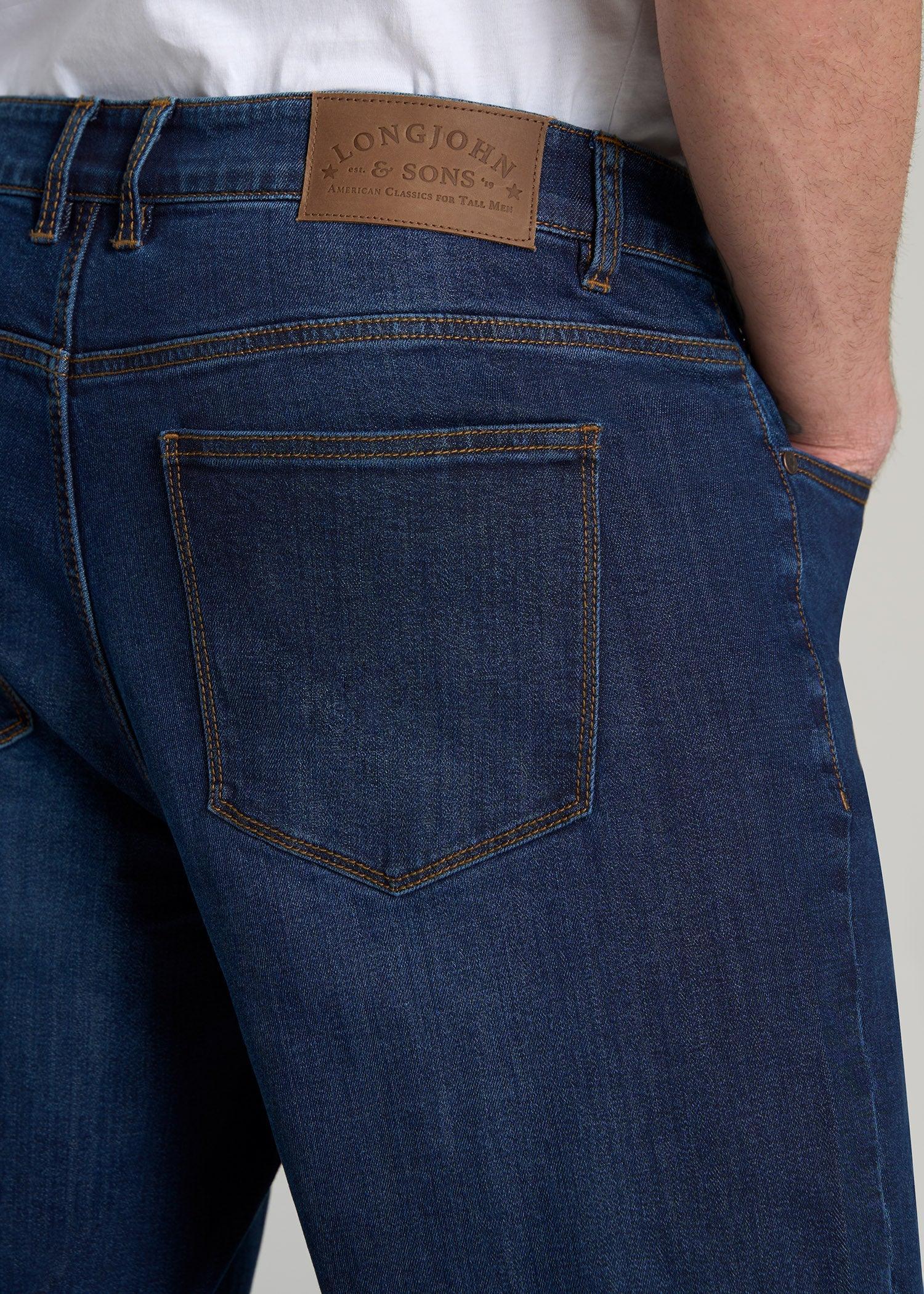LJ&S STRAIGHT LEG Jeans for Tall Men in Charger Blue Product Image