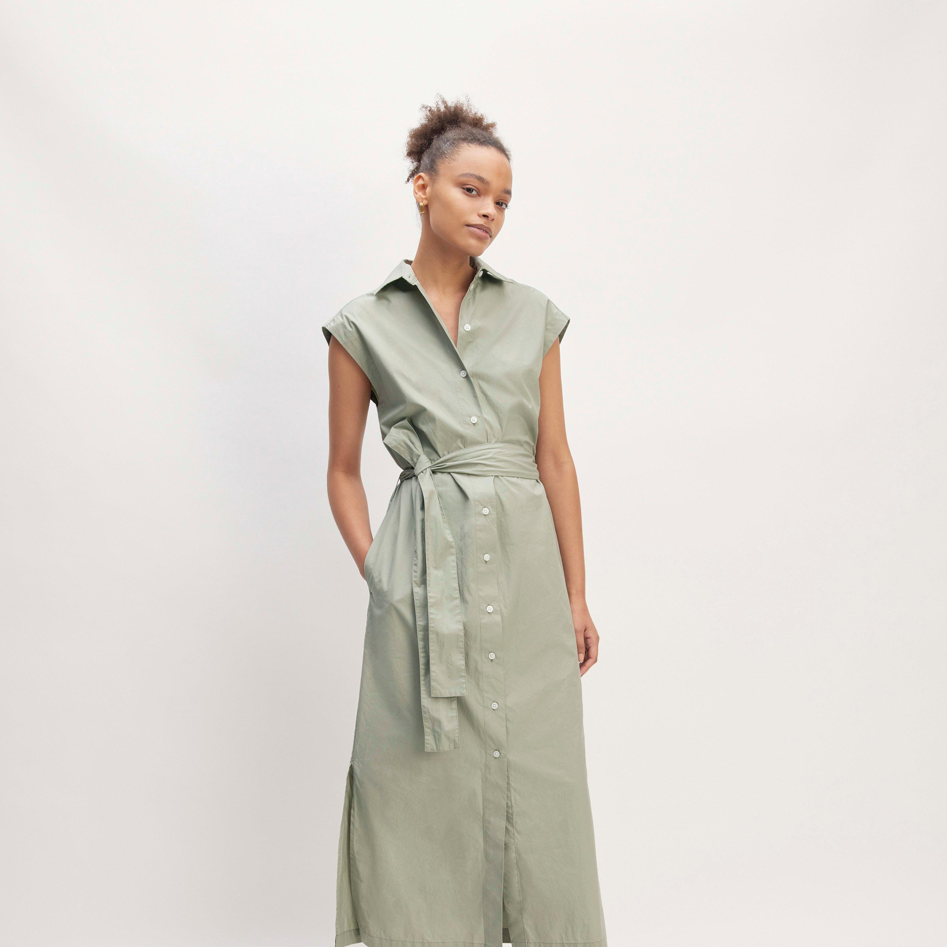 The Supima® Cotton Short-Sleeve Shirt Dress Product Image