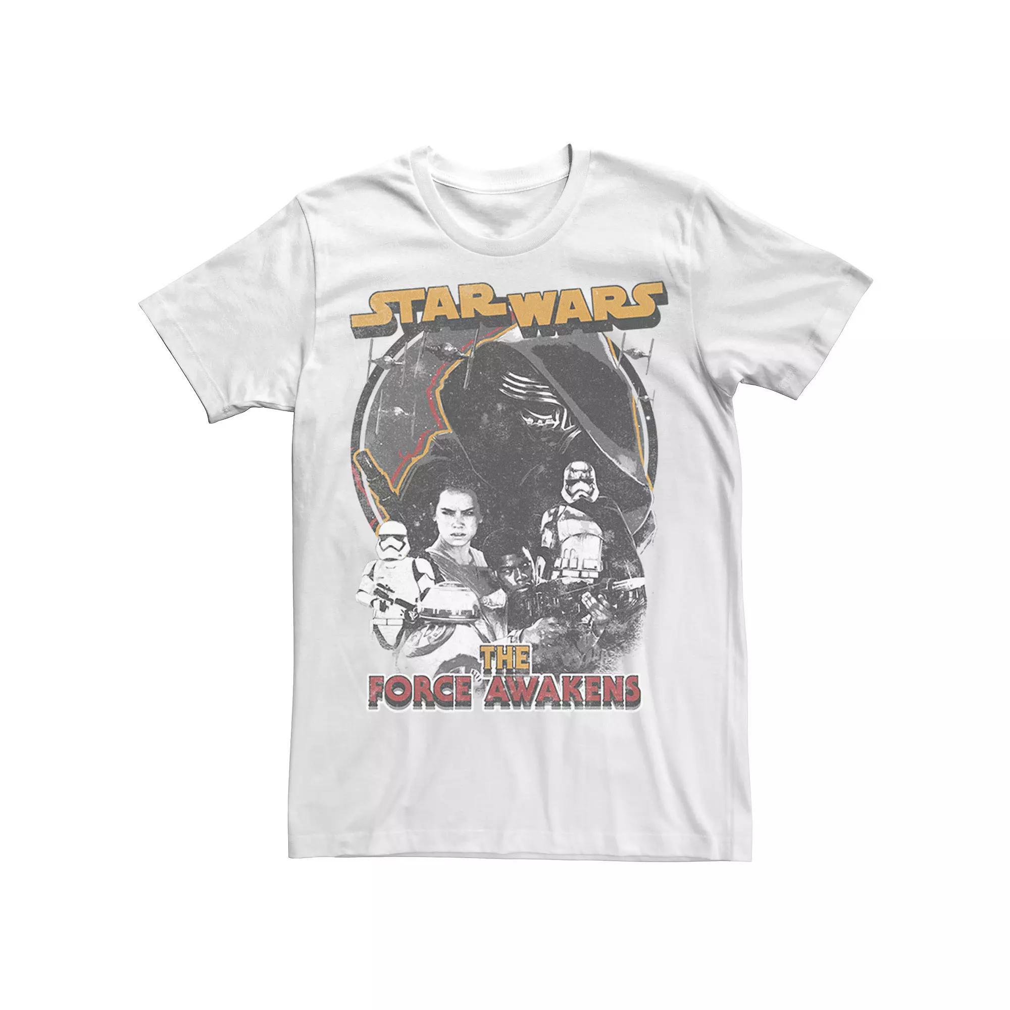 Men's Star Wars: The Force Awakens Group Poster Tee, Size: Medium, White Product Image