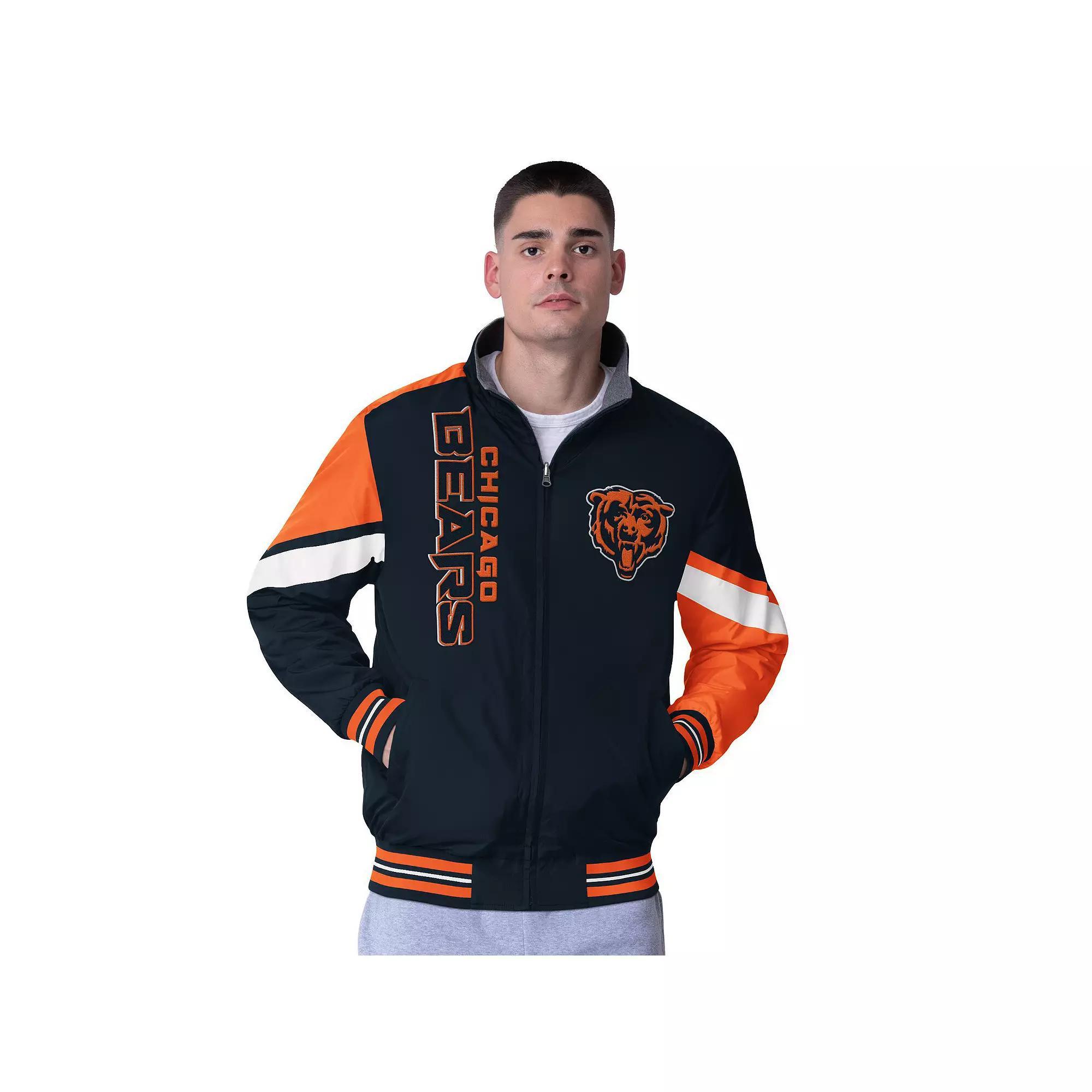 Men's G-III Extreme Navy Chicago Bears Strong Arm Reversible Full-Zip Jacket, Size: XL, Blue Product Image