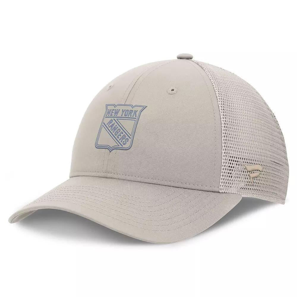 Women's Fanatics Tan New York Rangers Authentic Pro Road Trucker Adjustable Hat, Ran Team Product Image