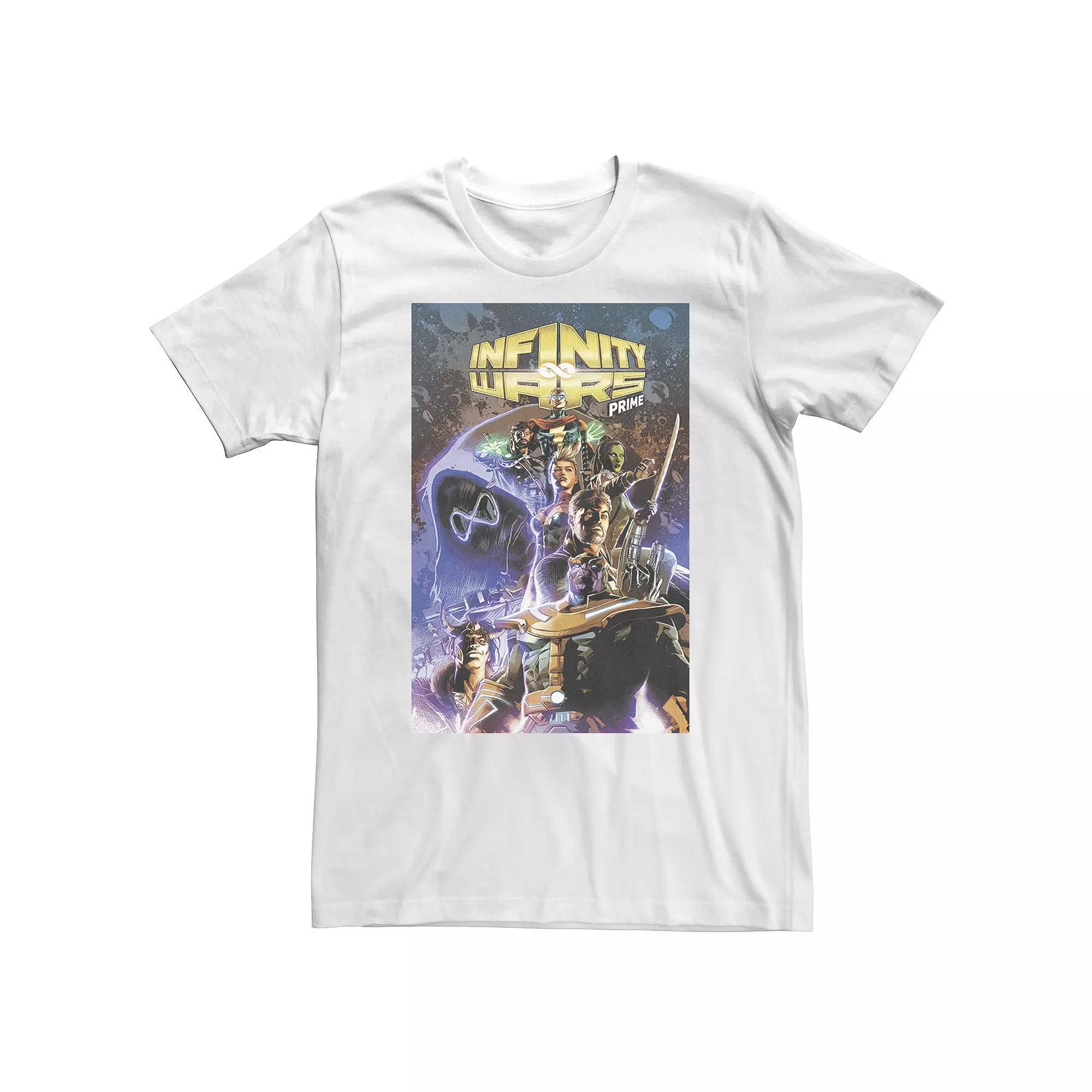 Big & Tall Marvel Infinity Wars Comic Cover Tee, Men's, Size: 3XL, White Product Image