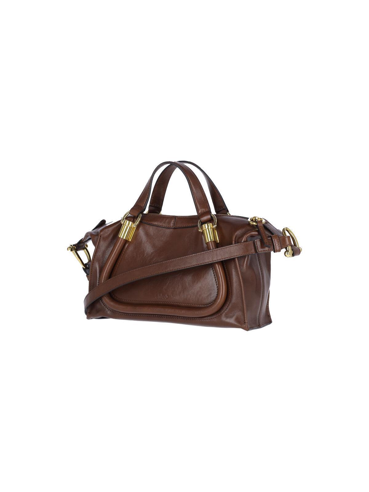 CHLOÉ Paraty 24 Small Shoulder Bag In Brown Product Image