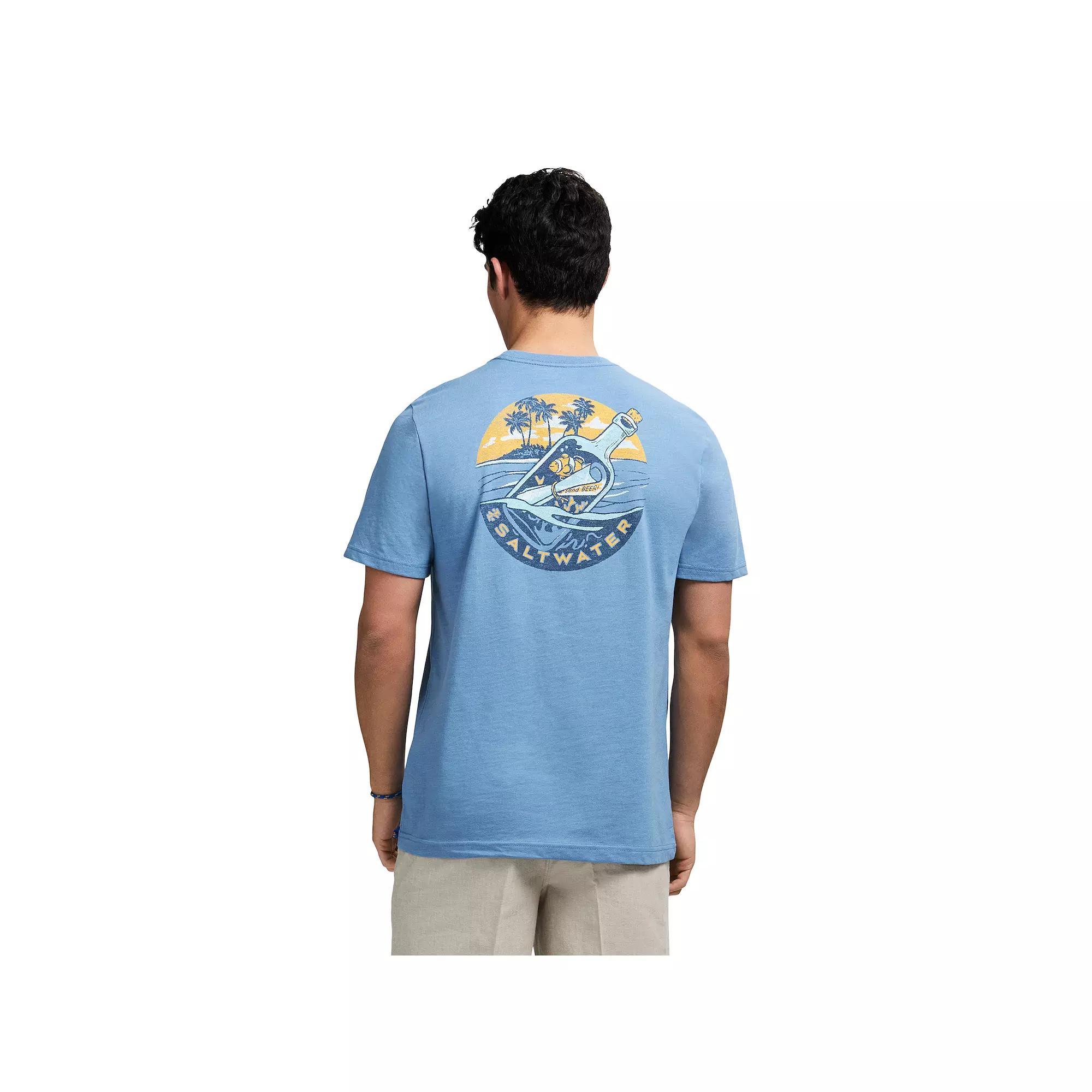 Men's IZOD Saltwater Soft Wash Short Sleeve Graphic Tee, Size: Small, Send Beer Product Image