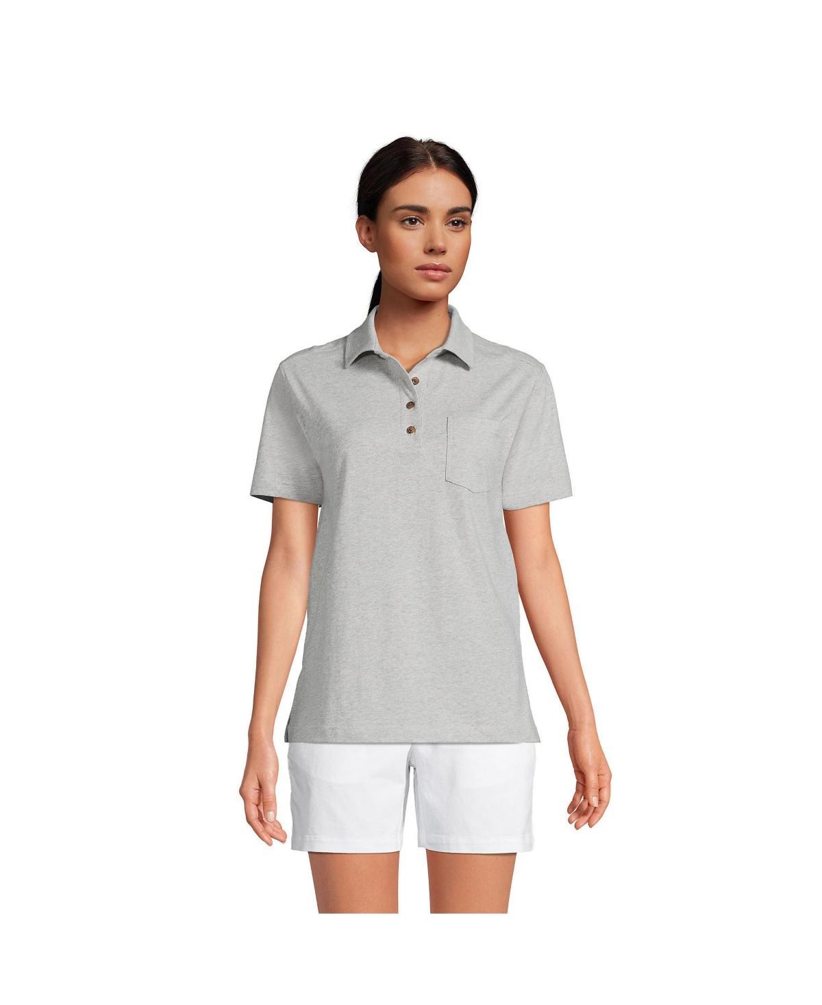 Womens Lands End Short Sleeve Super-T Polo Product Image