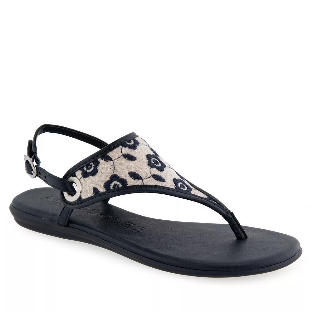Aerosoles Conclusion Womens Thong Sandals Natural Blue Product Image