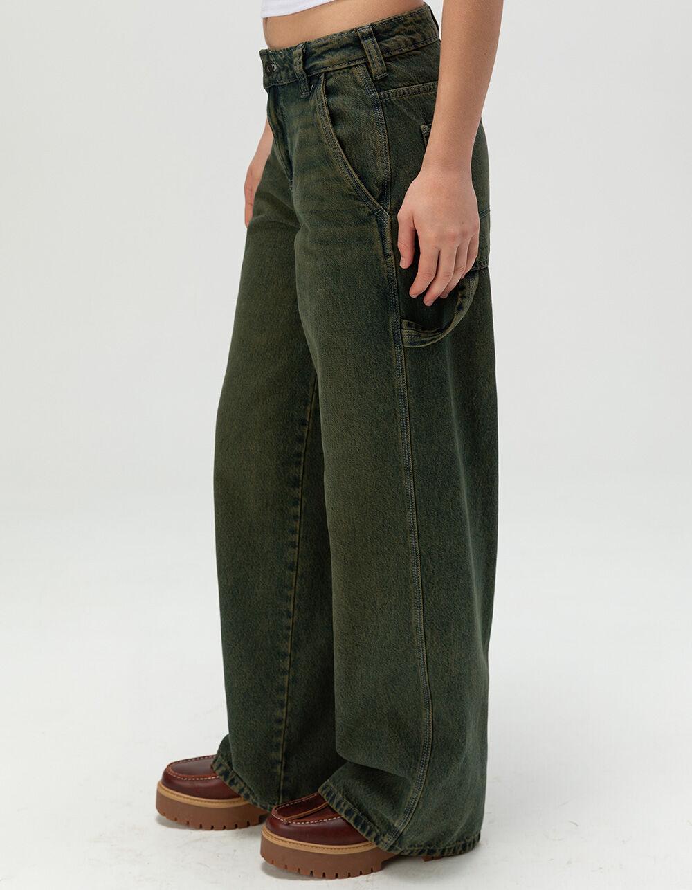 DICKIES Womens Loose Carpenter Jeans - TINTED DENIM Product Image