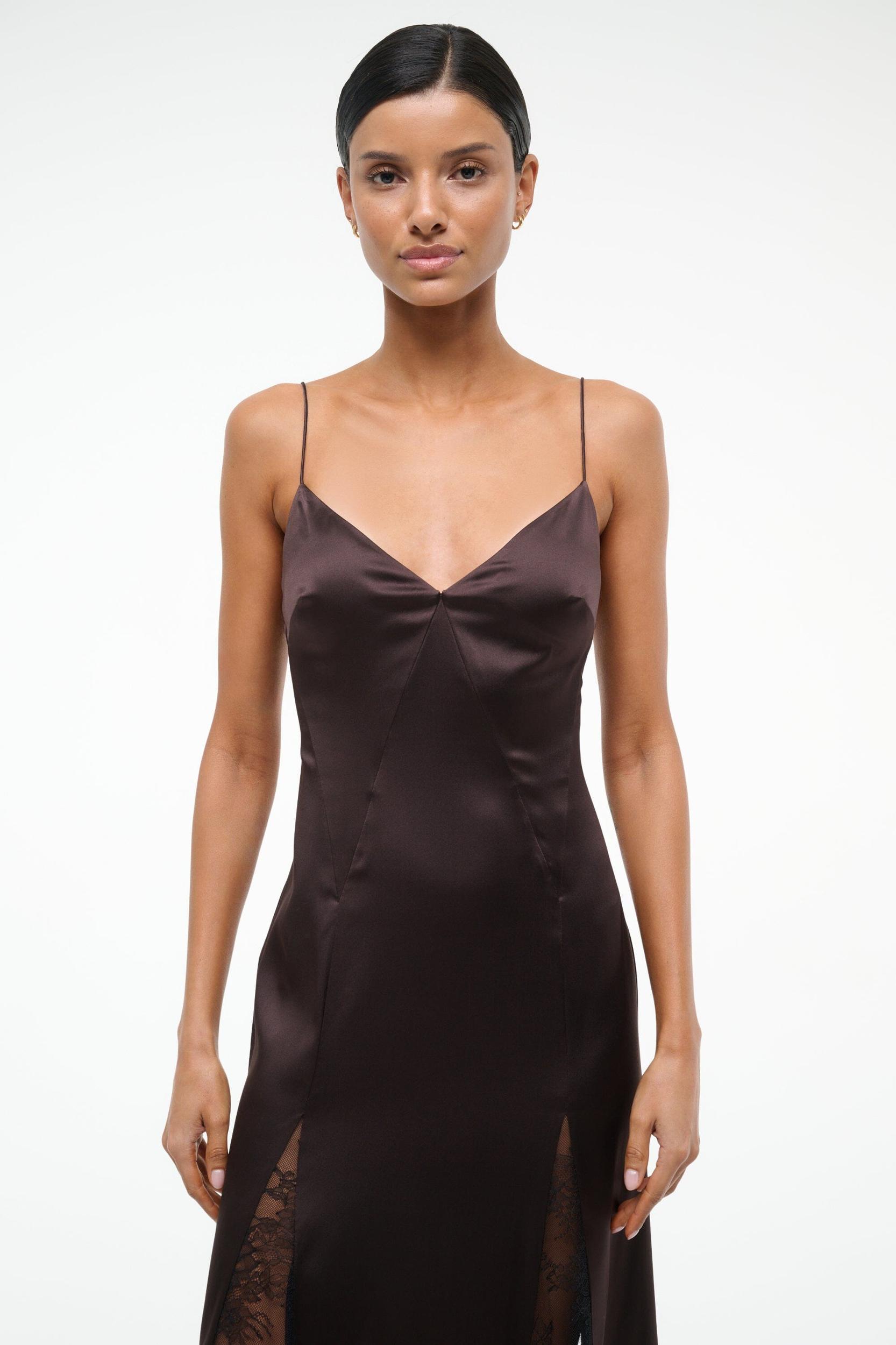 TRINITY SILK DRESS | EARTH Product Image