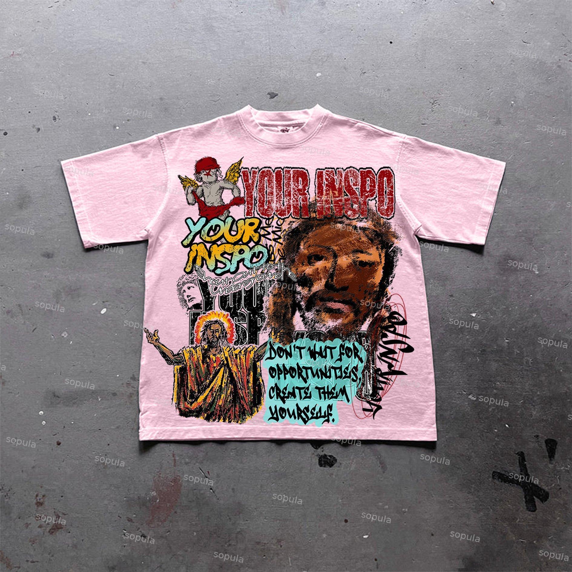 Sopula Your Inspo Graffiti Graphic Print Cotton T-Shirt Product Image