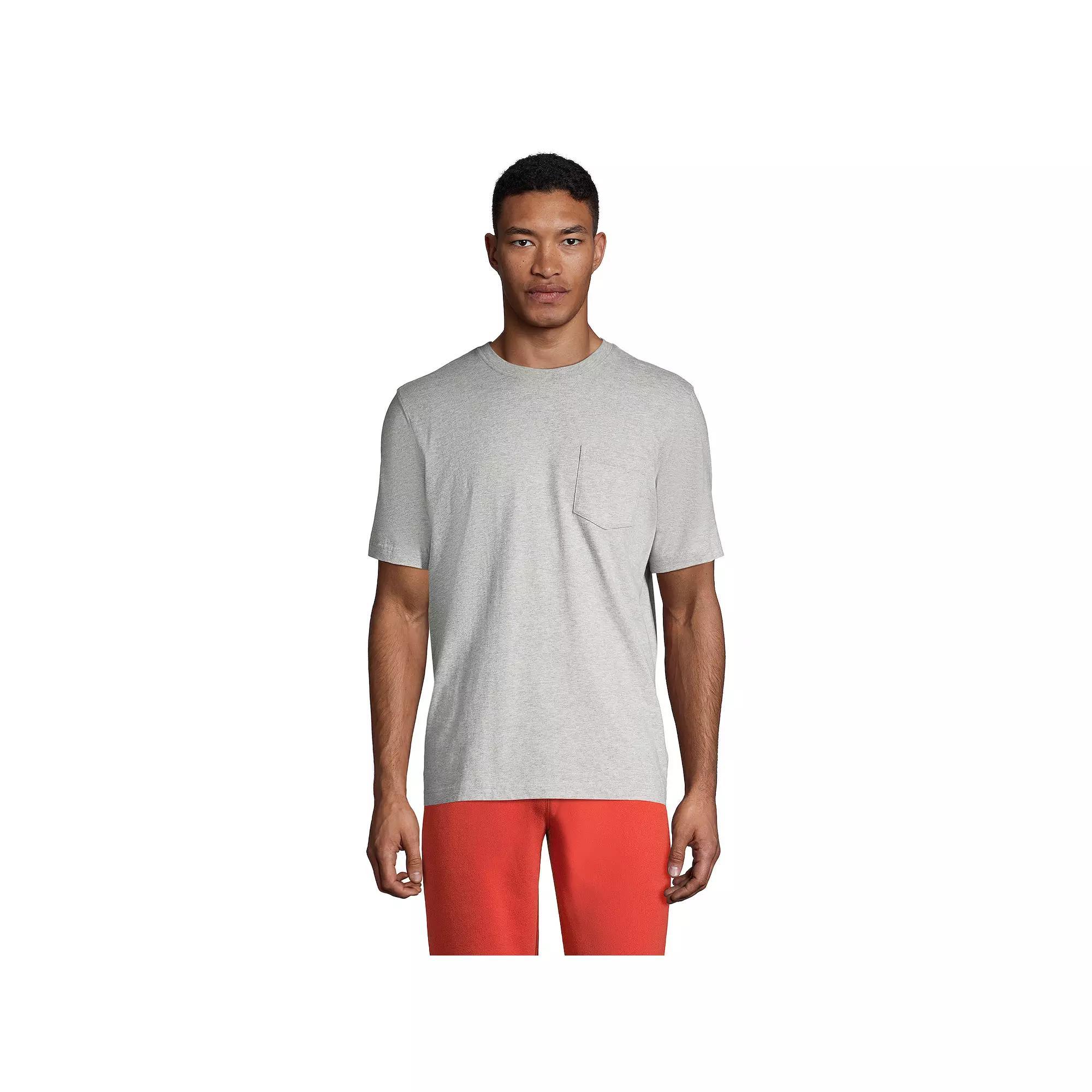 Big & Tall Lands' End Short Sleeve Super-T Pocket Tee, Men's, Size: 3XB, Radiant Blue Product Image