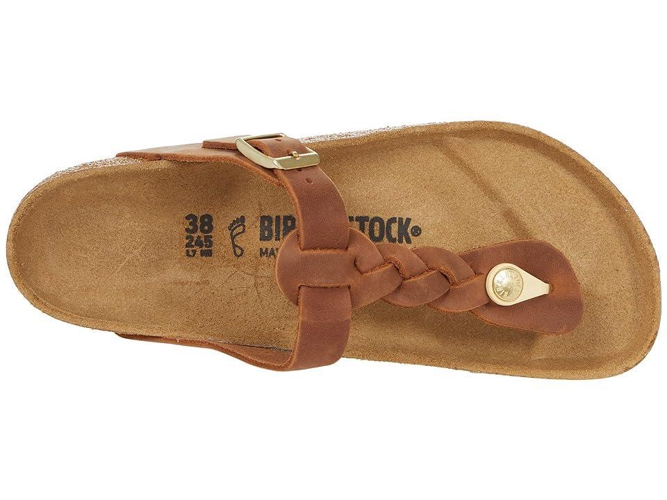 Birkenstock Womens Gizeh Braided Oiled Leather Thong Sandals Product Image