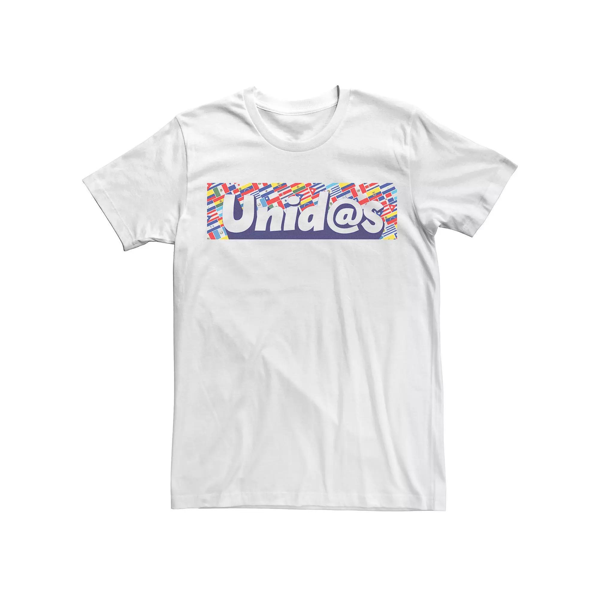 Men's Gonzales Unidas Colorful Bordered Text Tee, Size: XL, White Product Image