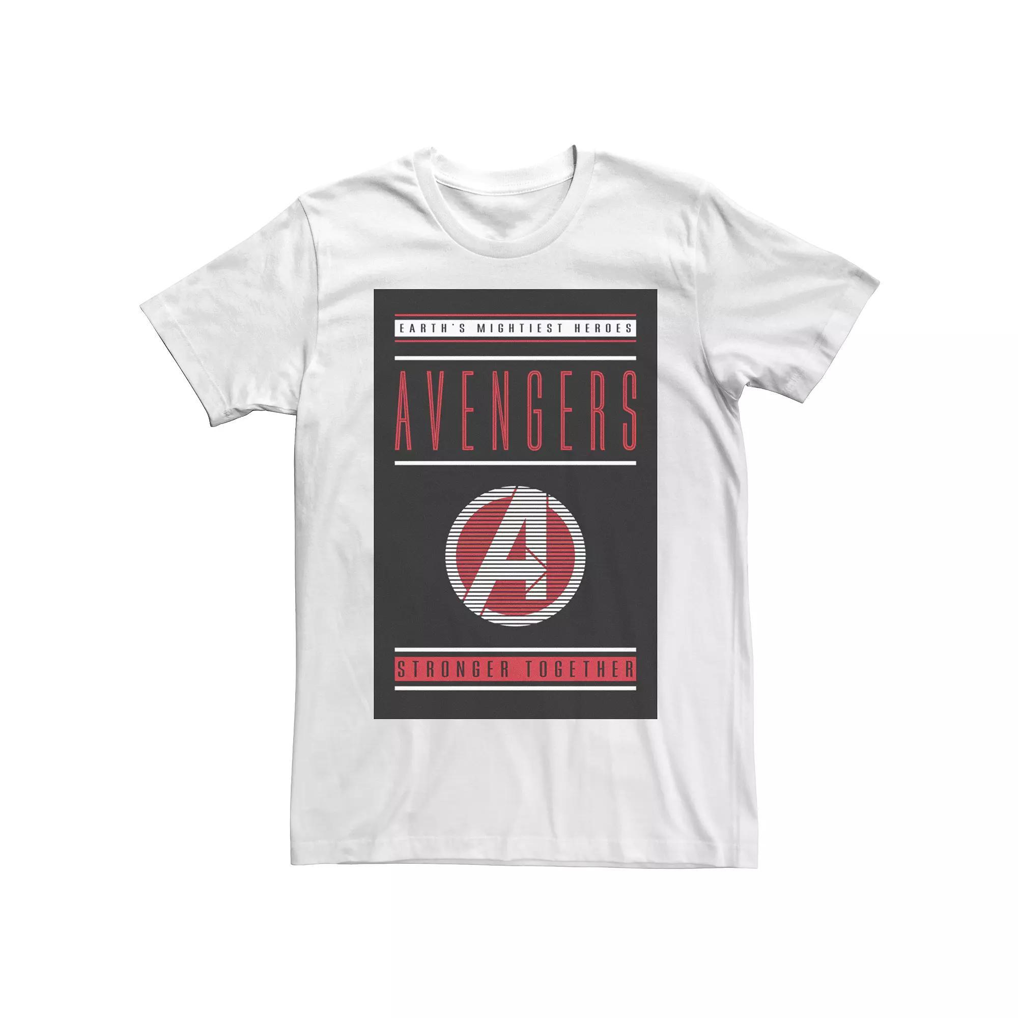 Men's Avengers Stronger Together Tee, Size: Small, White Product Image