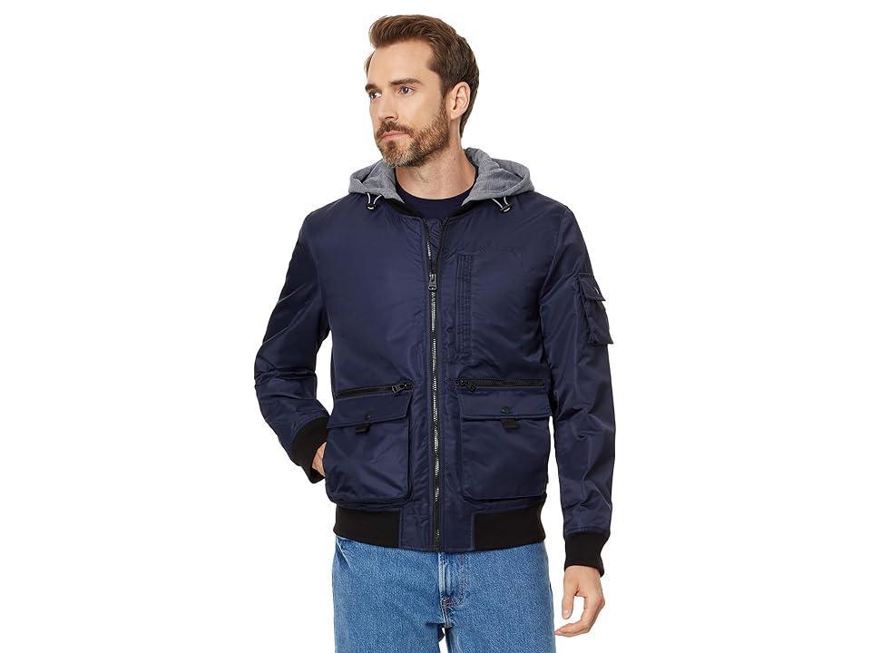 Men's Levi's® Hooded Utility Bomber Jacket, Size: XXL, Blue Product Image