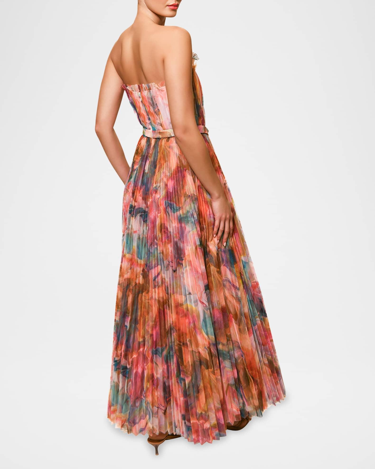 Bromley Strapless Pleated Tulle Gown Product Image